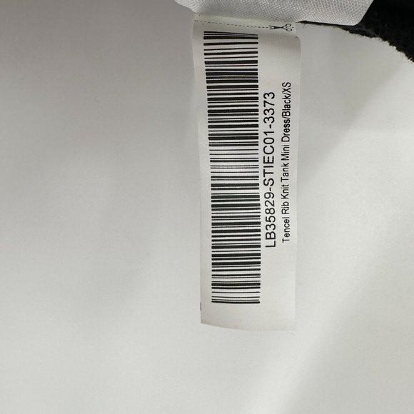 Quince Black Tencel Rib Knit Mini Dress sz XS NWT Sleeveless Short Fitted - Picture 5 of 8